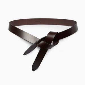 Isabel Marant chocolate lecce knotted leather belt in M